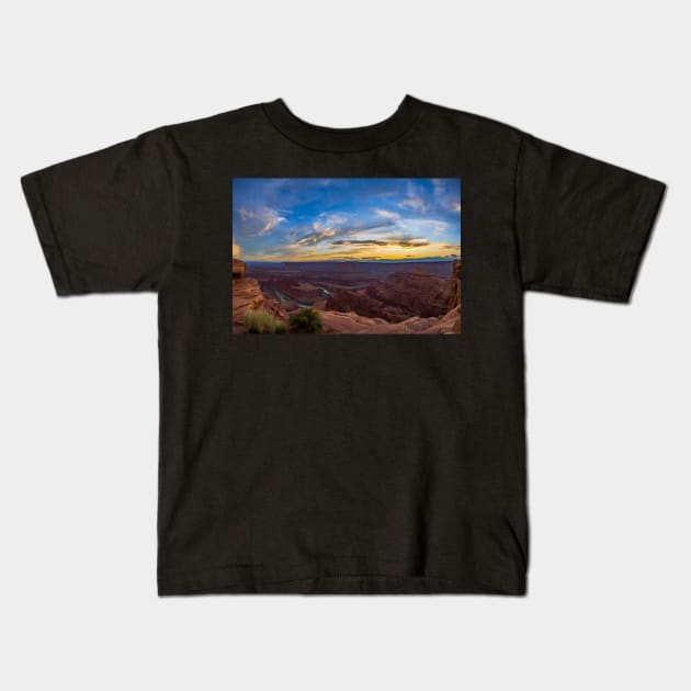Sunset at Dead Horse Point State Park Kids T-Shirt by Ckauzmann